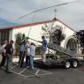 Erecting the steerable array, Friday afternoon